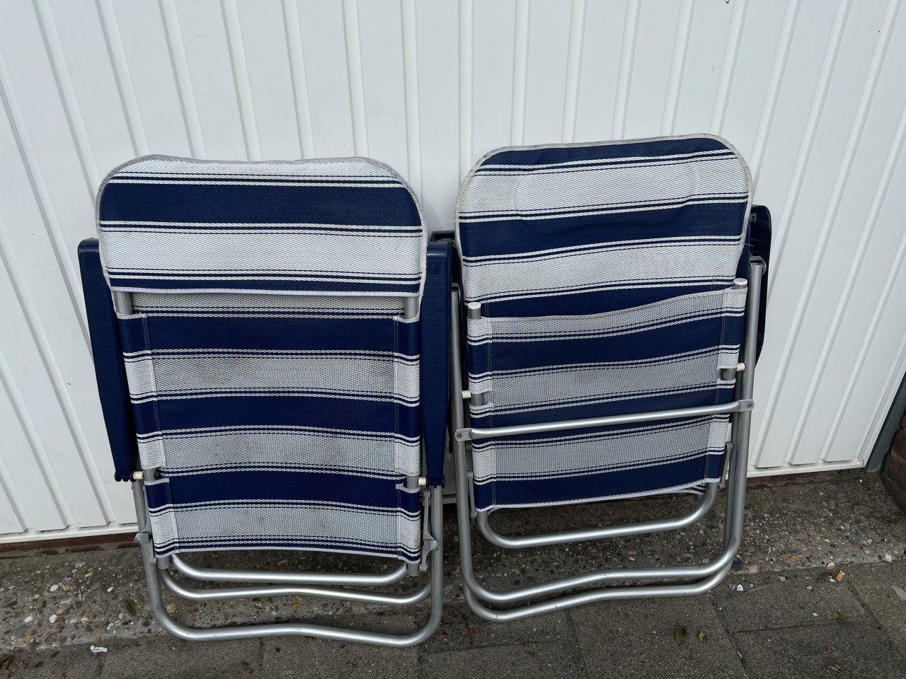 2x opvouwbaar aluminium campingstoelen lichtgewicht en duurzaam kwaliteit