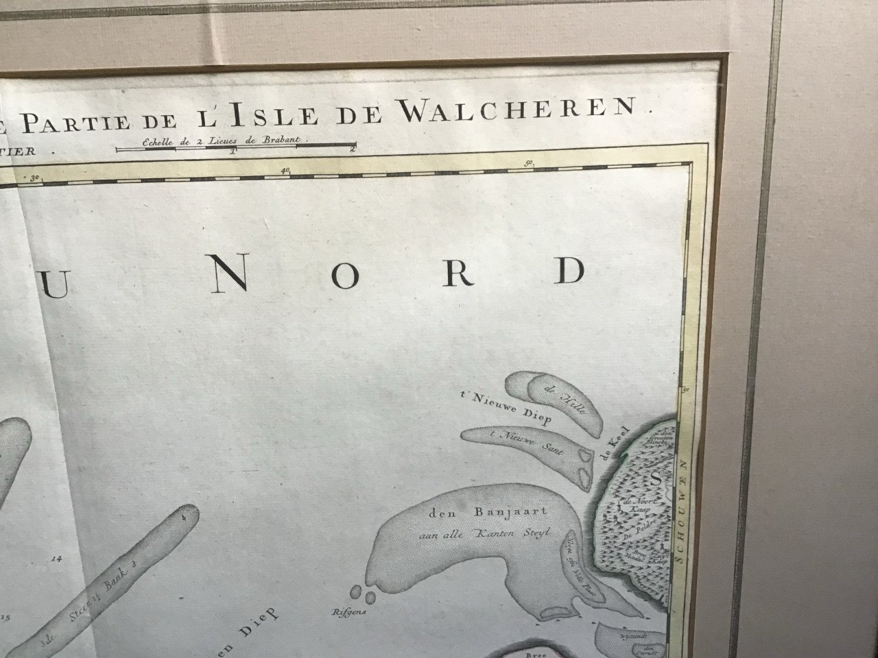 Antiek kopergravure uit 1748