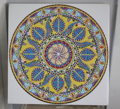 Canvas met diamond painting mandala
