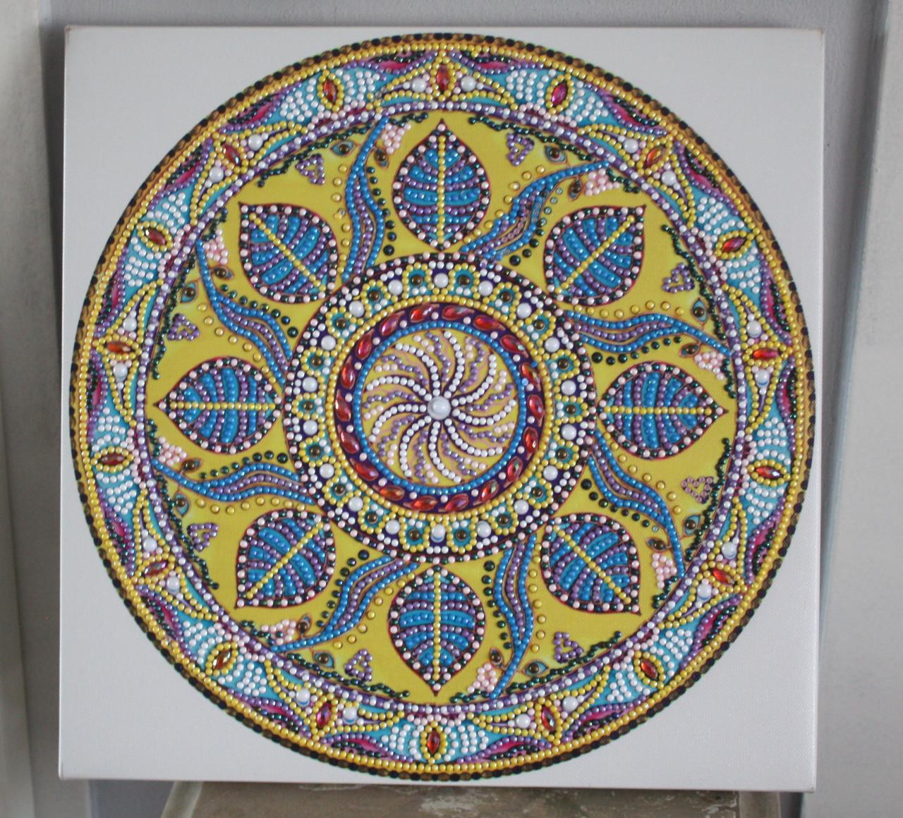 Canvas met diamond painting mandala