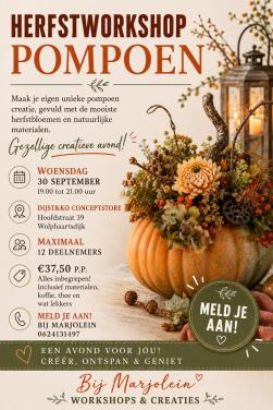 Zin in een gezellige herfstworkshop in Wolfhaartsdijk