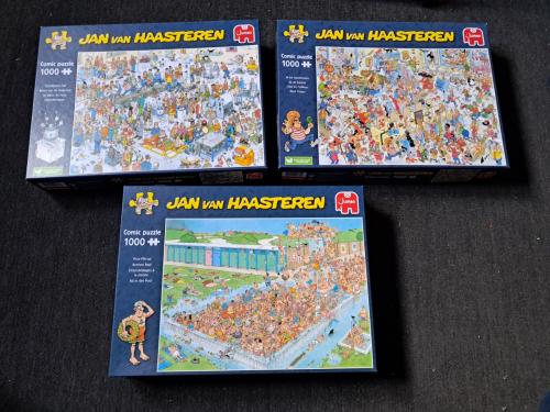 3 puzzels van haasteren ( 1000 stukjes)