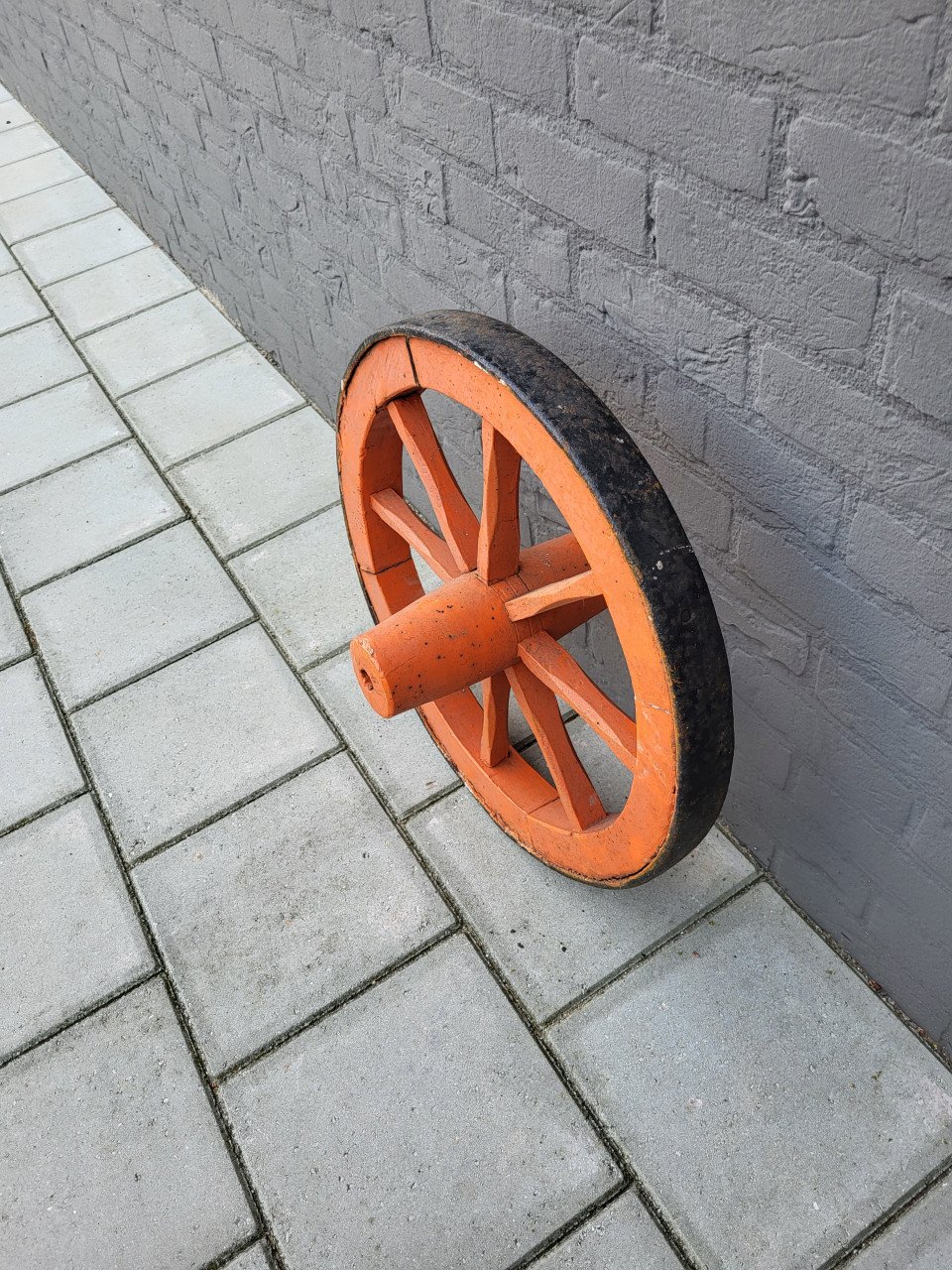 Antiek houten wiel
