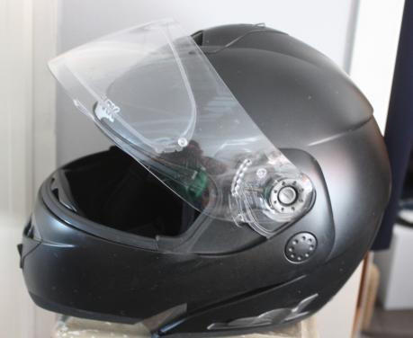 Shark motorhelm zwart met dag- en nacht-vizier