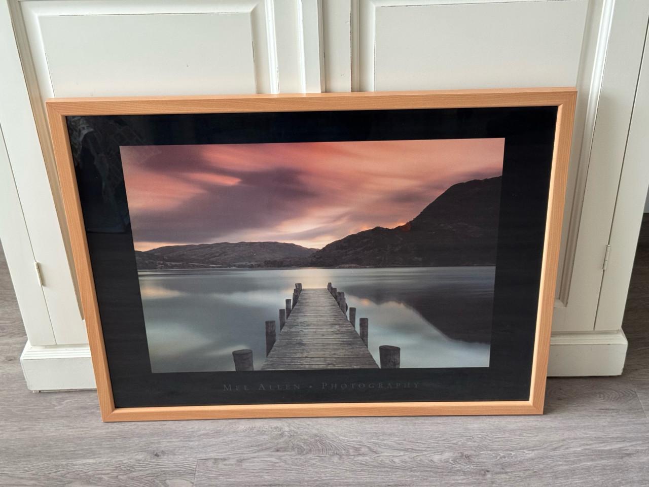 Grote houten wissellijst met prachtige afbeelding, 60x80cm