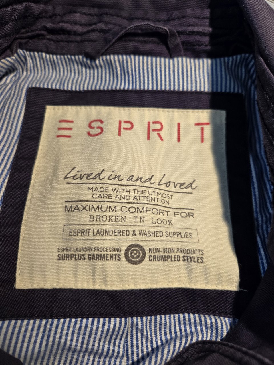 Trenchcoat van Esprit Maat 36 Donkerblauw