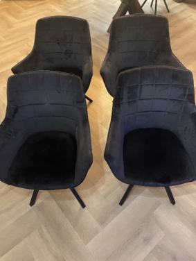 6 stijlvolle eetkamerstoelen – zwart