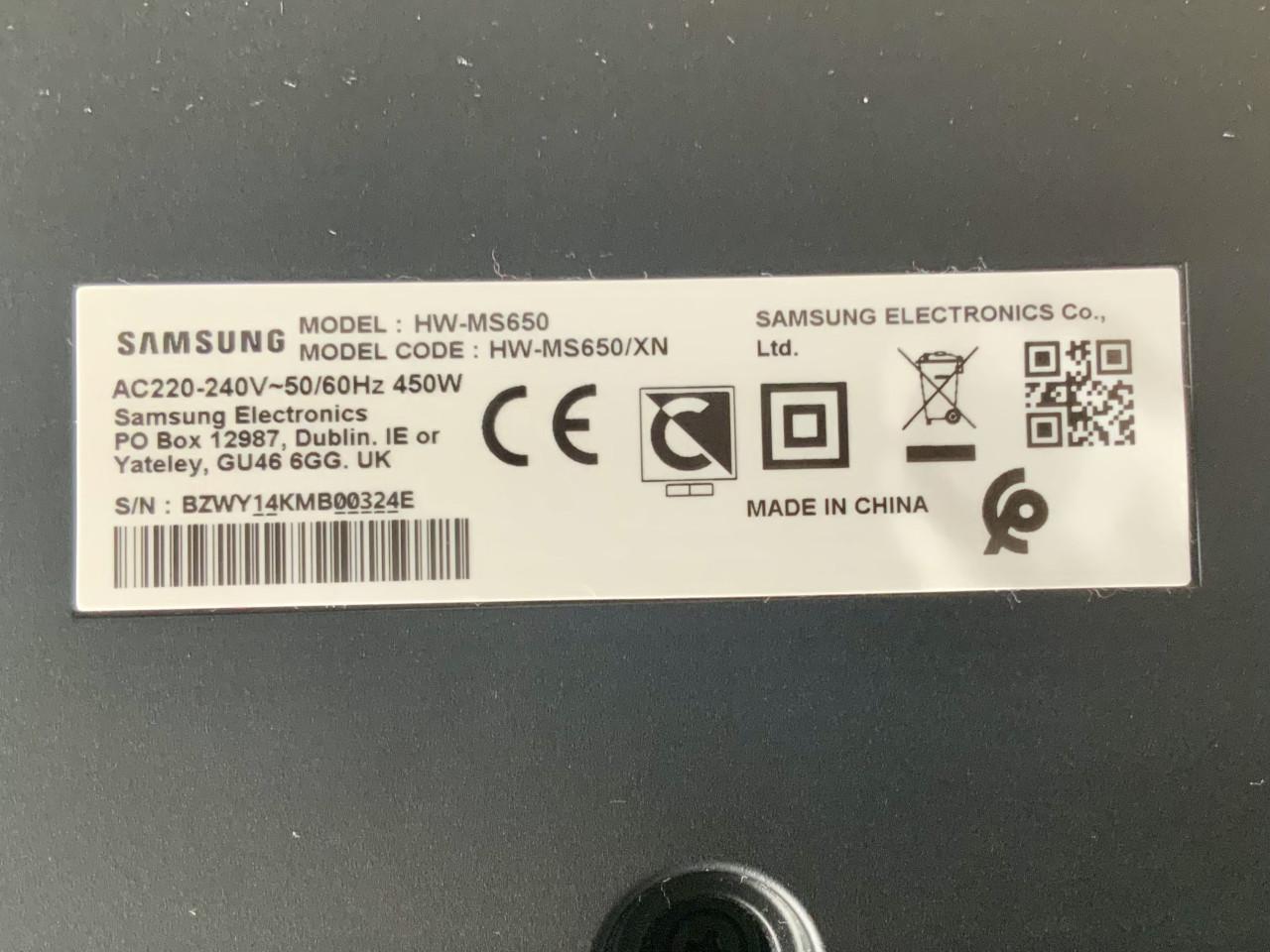 Samsung HW-MS650 Soundbar.