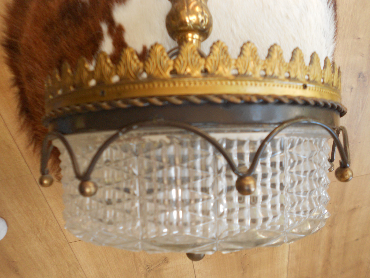 Antieke zware hallamp hal lamp plafondlamp