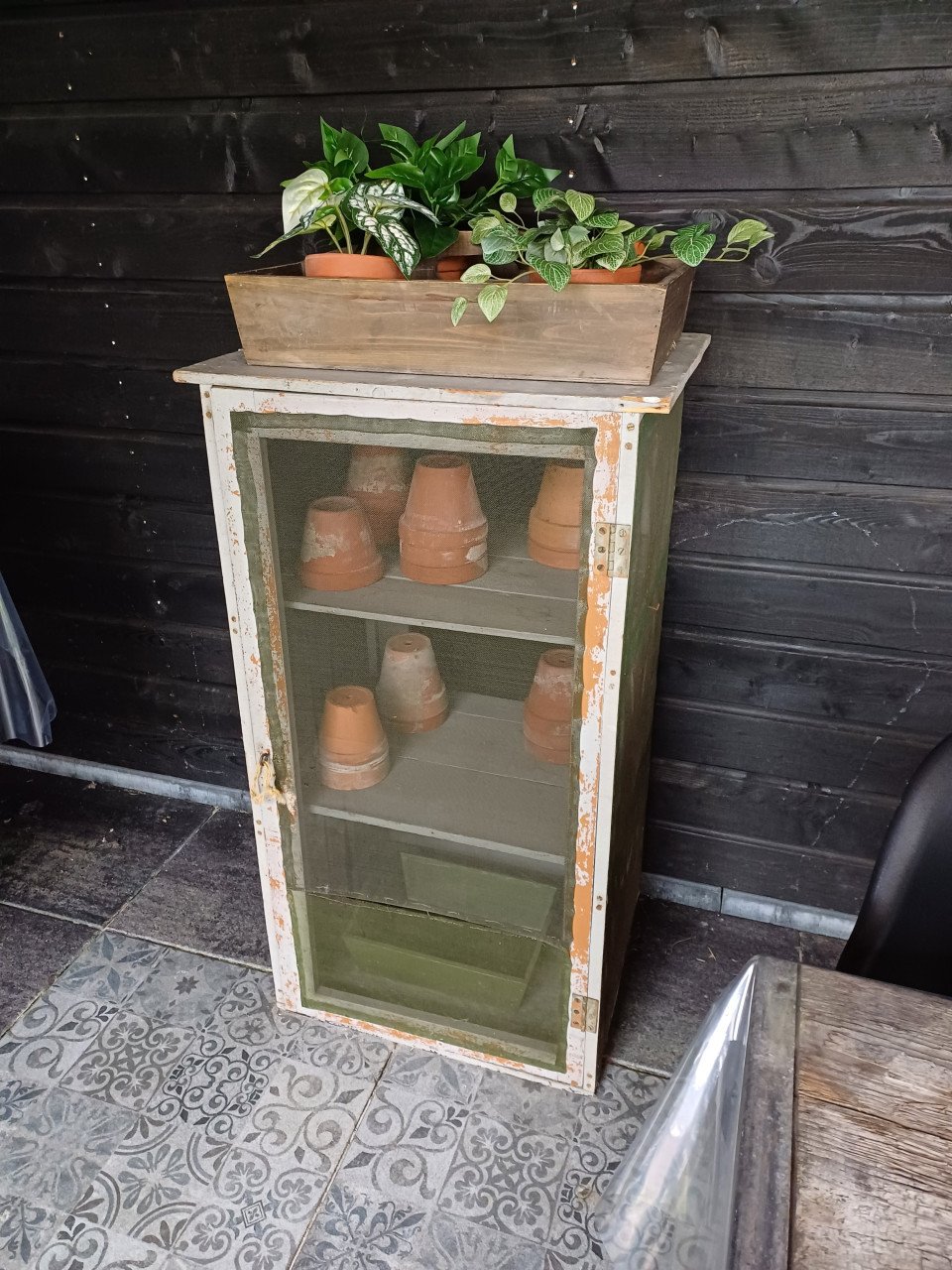 Brocante vliegenkast