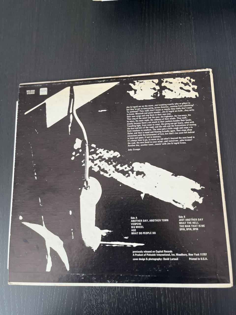 LP Jim & Ingrid Croce, Another Day Another Town (vinyl)