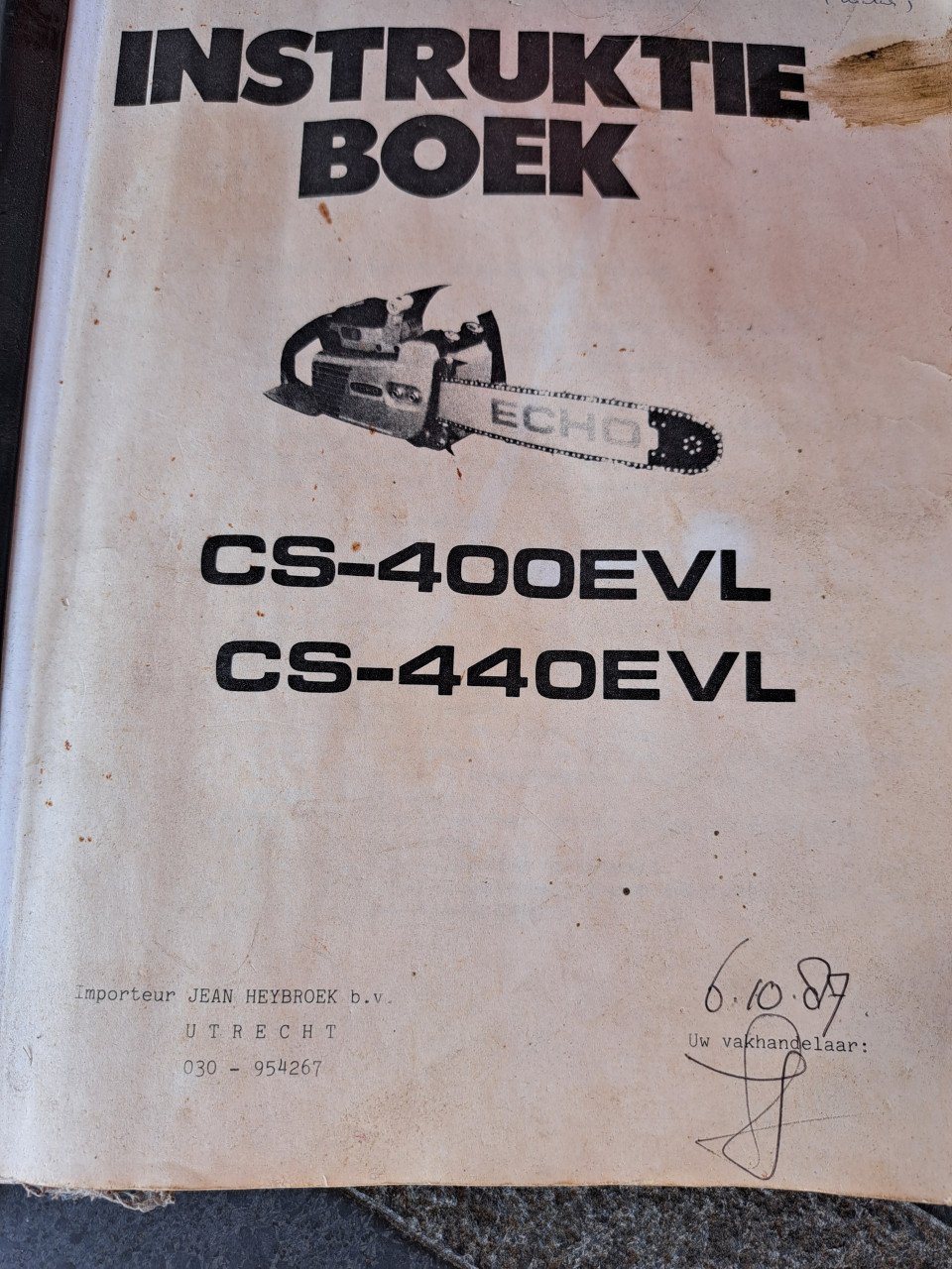 Kettingzaag van 1989 CS 400 EVL Echo.