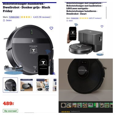 Partij robotstofzuigers