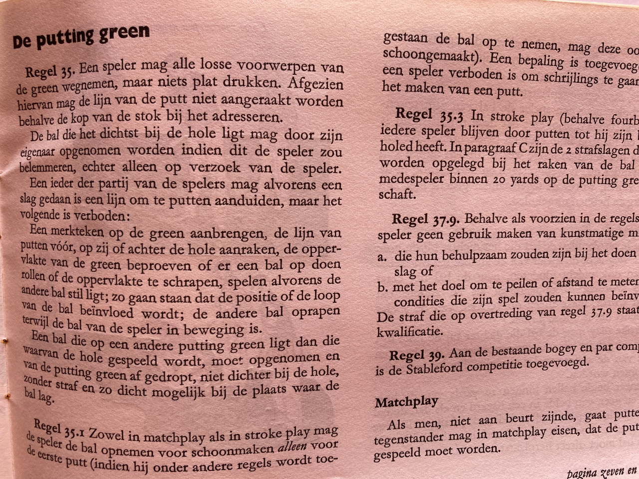 Golf instruktie boek en boekjes