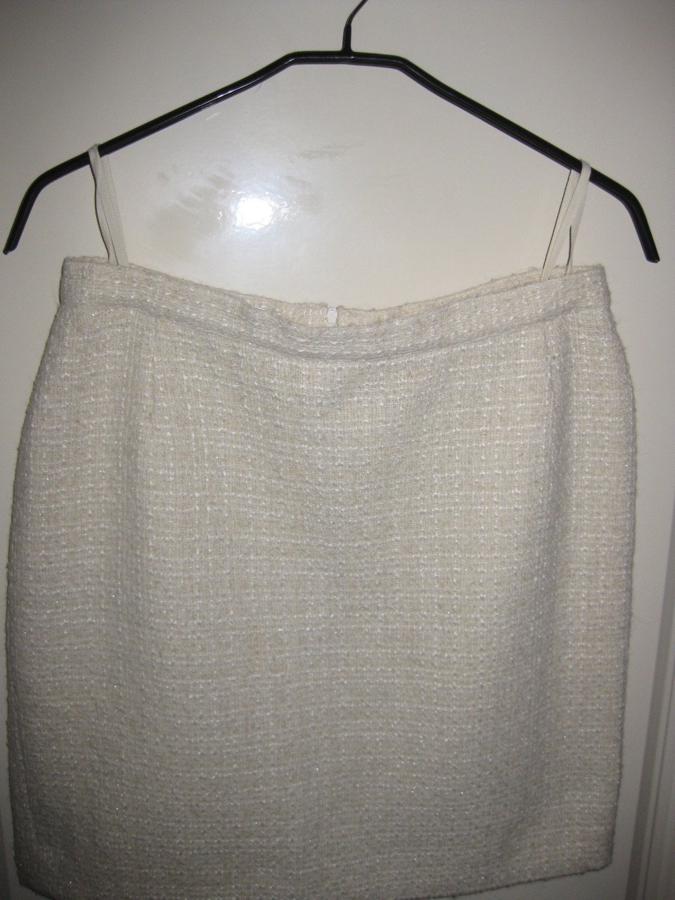 Vintage Jackie Kennedy stijl - Creme wolwit mantelpakje merk Nienhuis