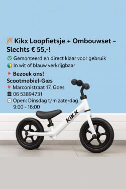 Kikx loopfietsje  Alleen nog in het Wit