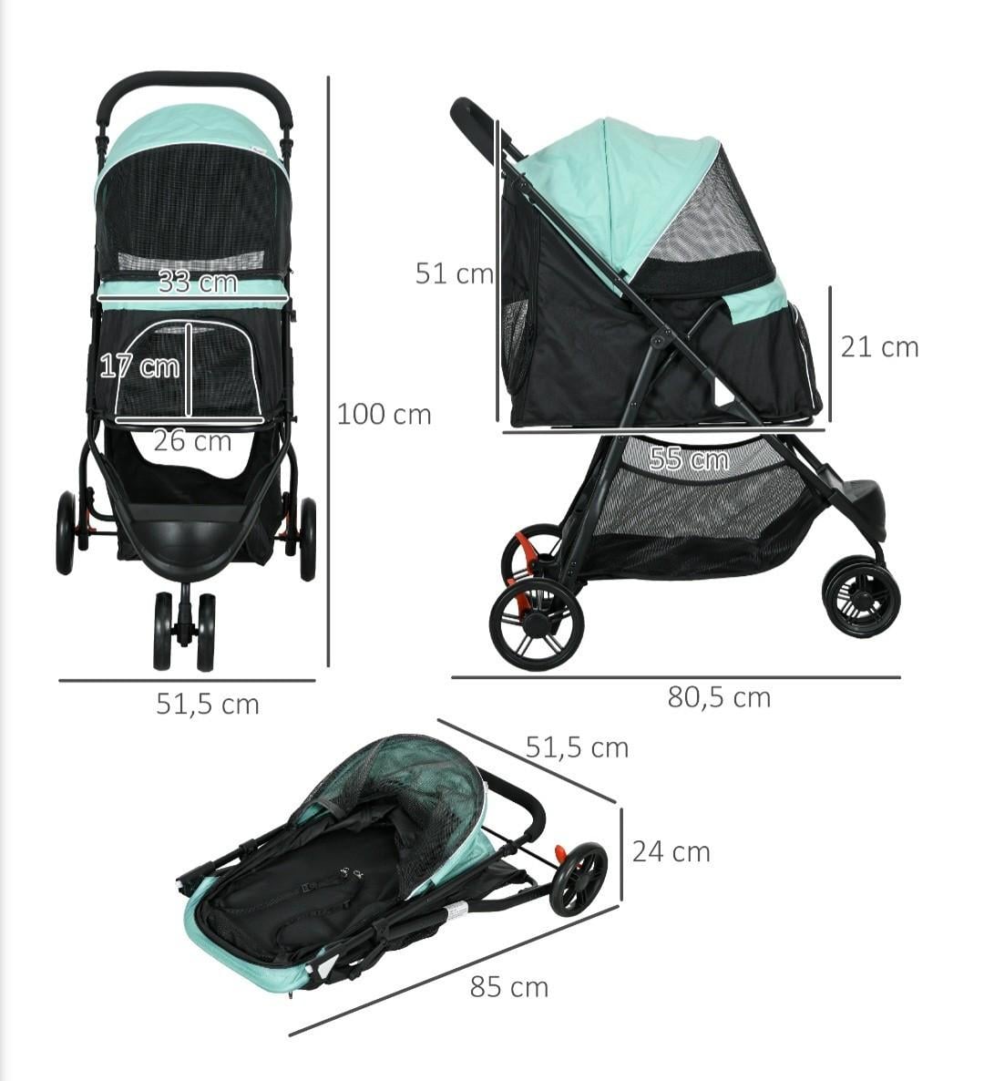 NIEUW‼️ Pawhut Hondenbuggy tot 10/15kg 6265