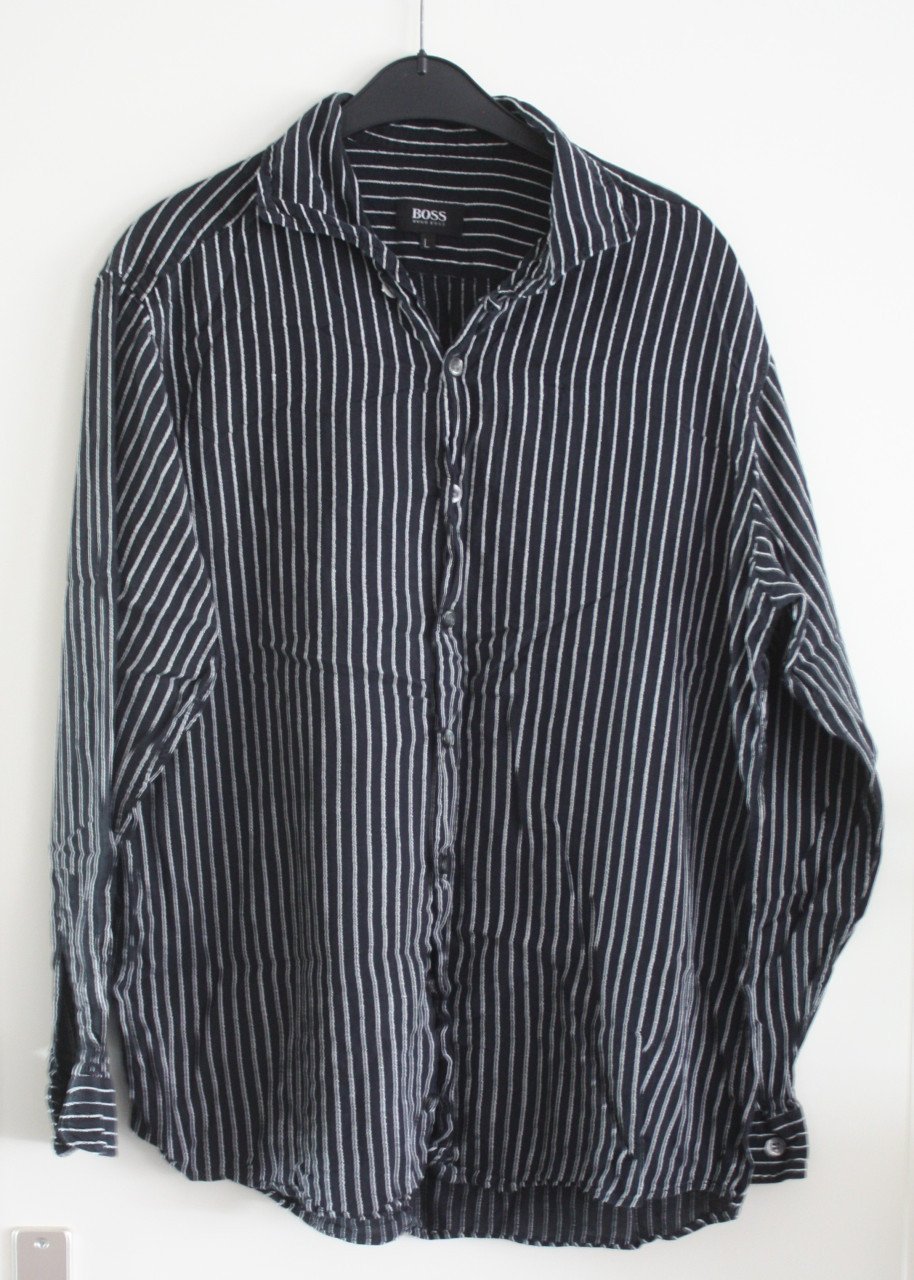 Zwart wit gestreepte blouse maat L