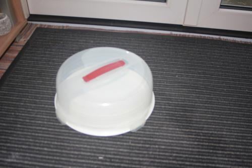 Taart opberg/vervoer box met handvat