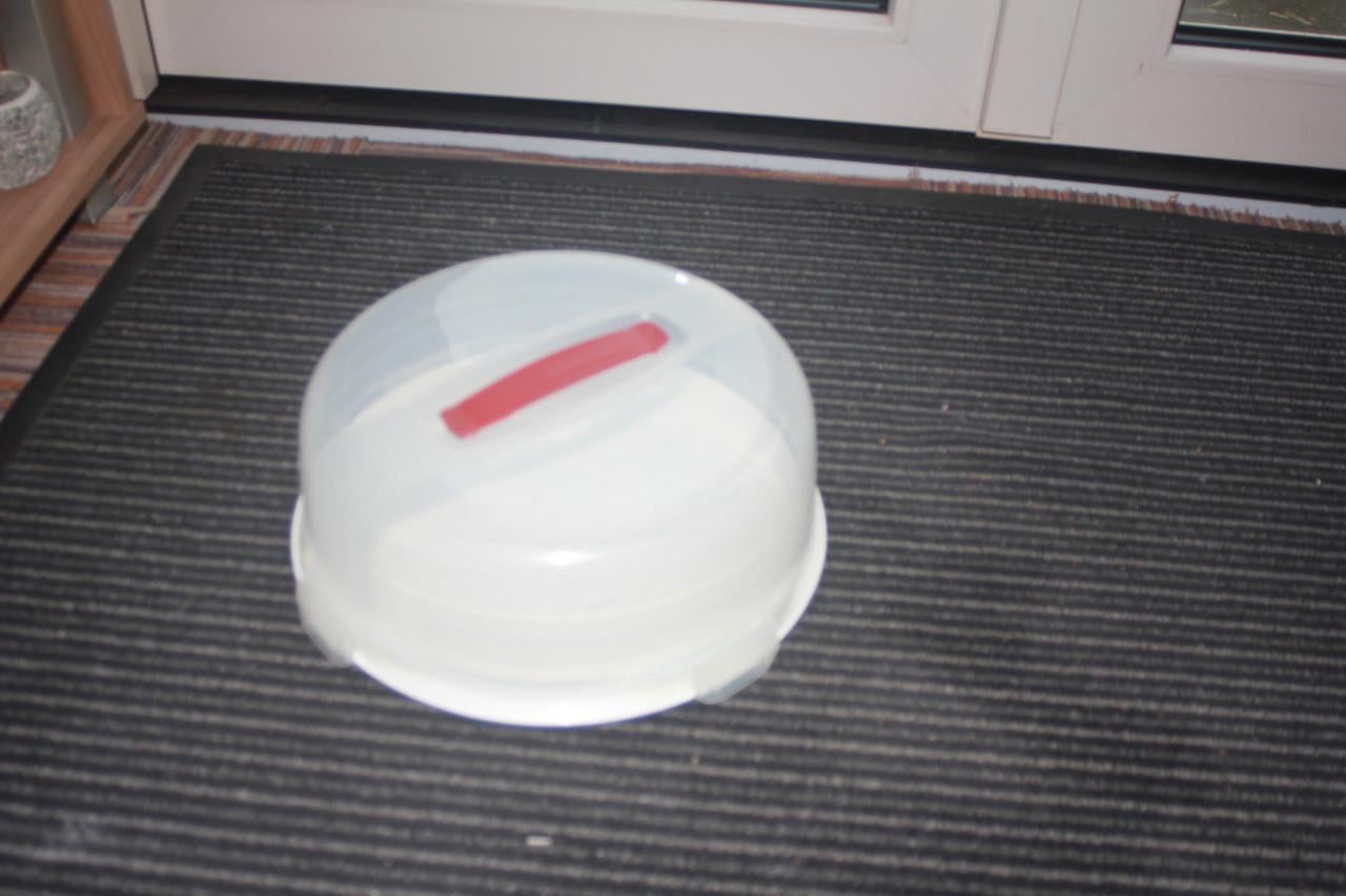 Taart opberg/vervoer box met handvat