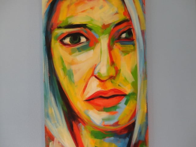 " Rebekka "  prachtig Acrylschilderij van K.Boekhoff
