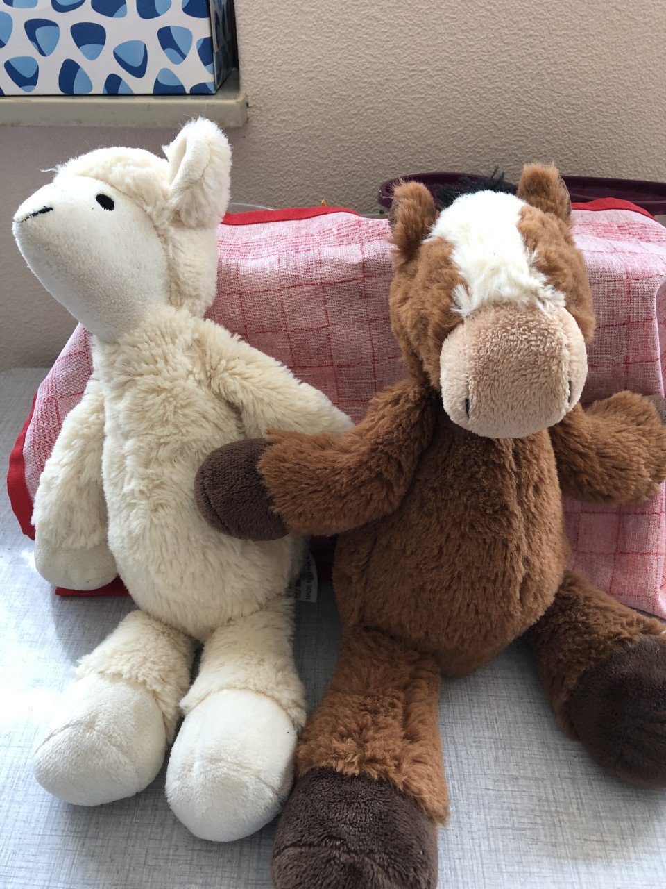 Koe, Varken, Kip, Paard, Schaap (  5  pluche dieren knuffels )