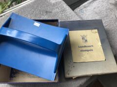 Oude schoolstempels van landkaarten