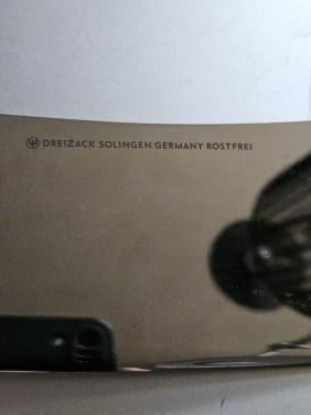 Jaren 80/ 5 delig design Tranchierbesteck Dreizack  Solingen