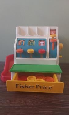 Originele Fisher Price kassa met 6 munten