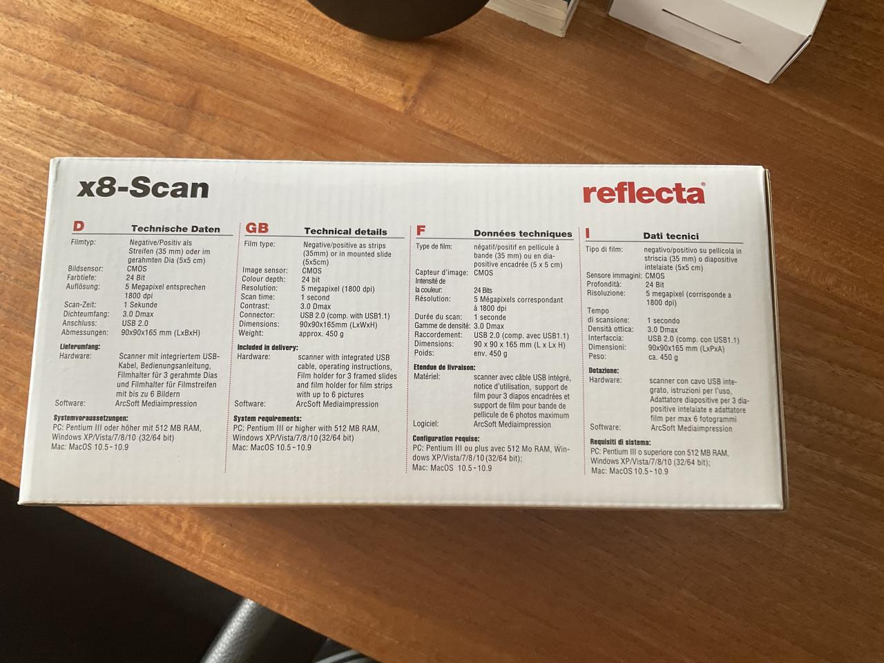Reflecta x8-Scan Diascanner - Nieuw in doos
