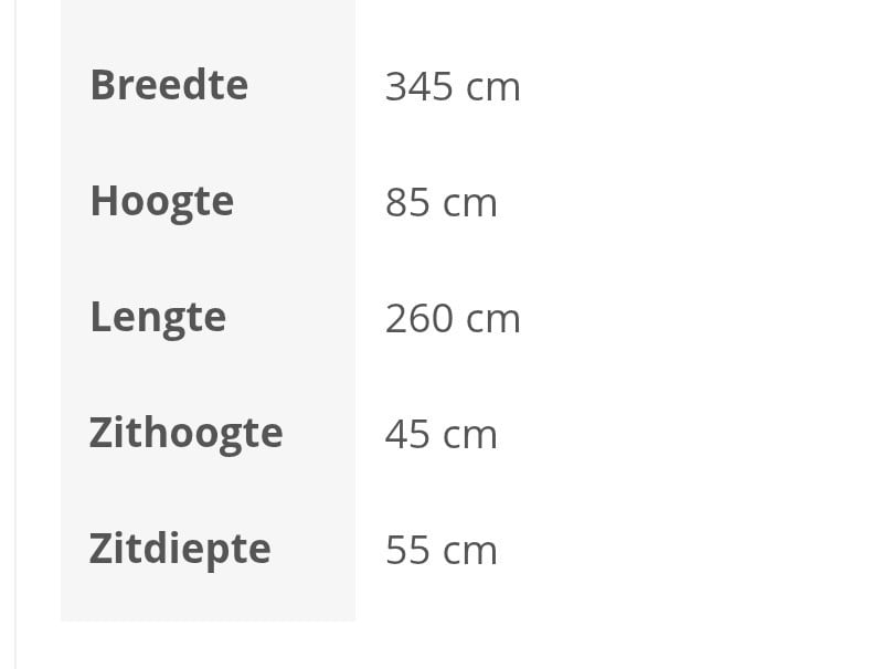 Hoekbank Grijs
