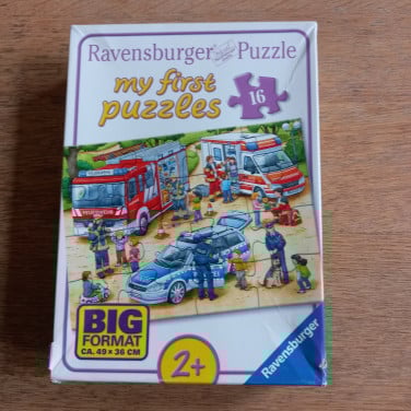 Vloerpuzzel hulpdiensten 16 stukken