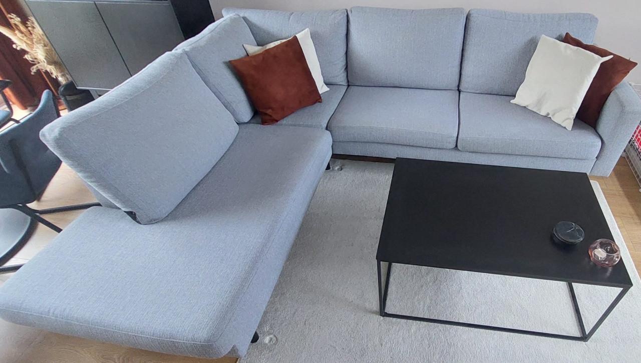 Collin Hoekbank Lichtblauw/grijs