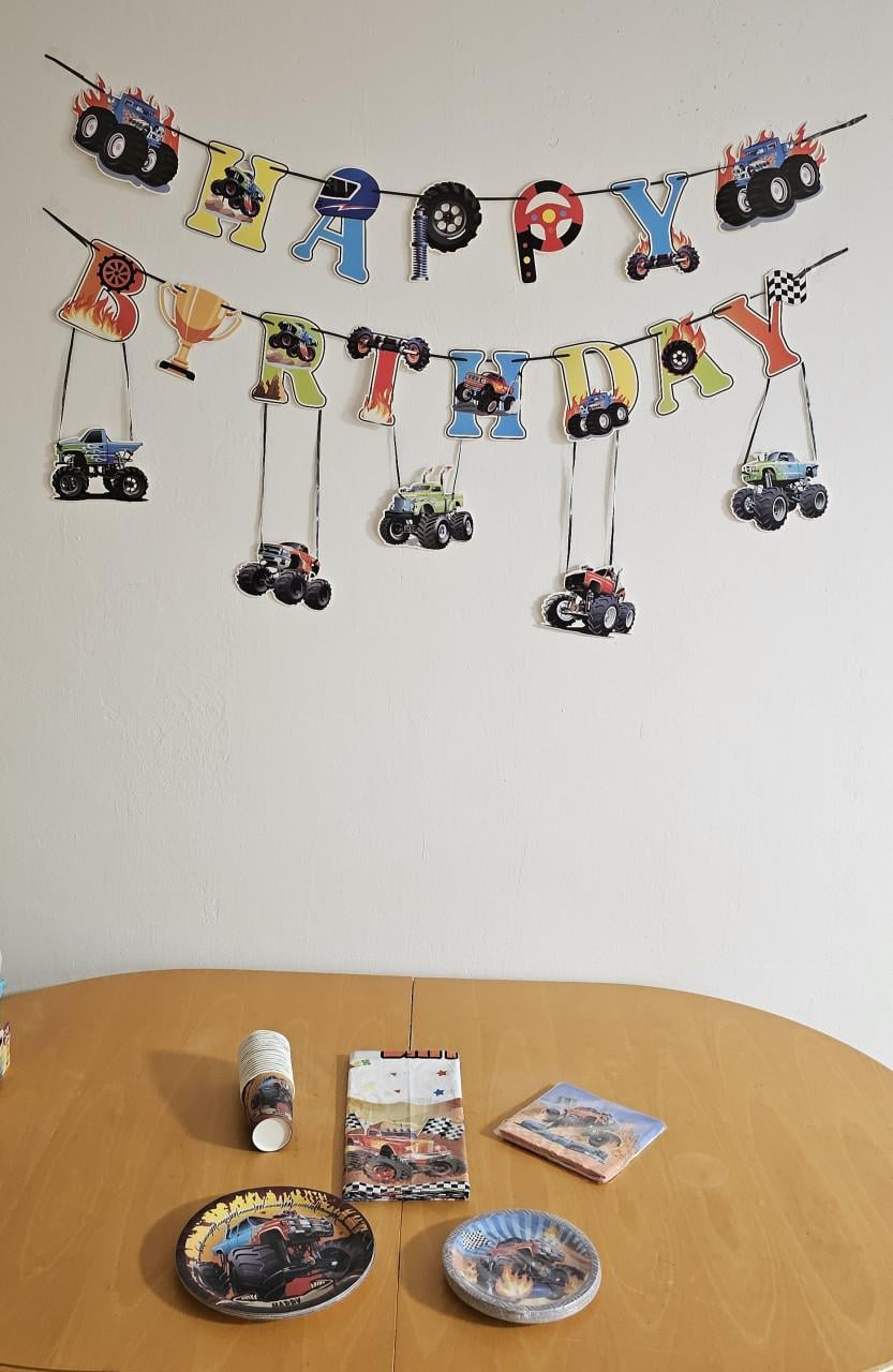 Monster Truck Verjaardag Versiering