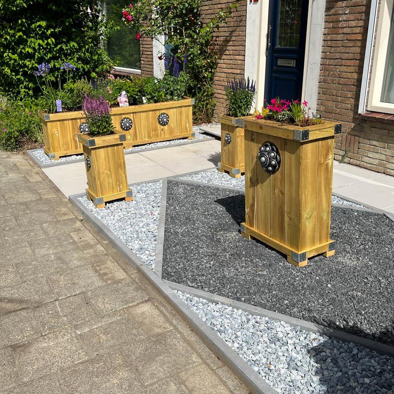 Zeeuwse knop bloembakken projecten ter inspiraties L200 x B48 x H55