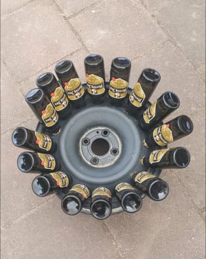 Vuurkorf bierhouder vaderdag cadeau