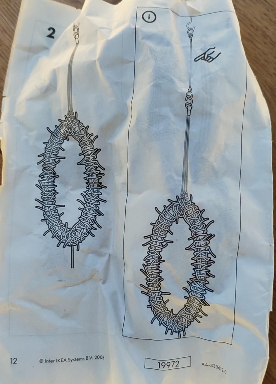 Vintage (70 cm) Ikea Glänsa XXL led krans