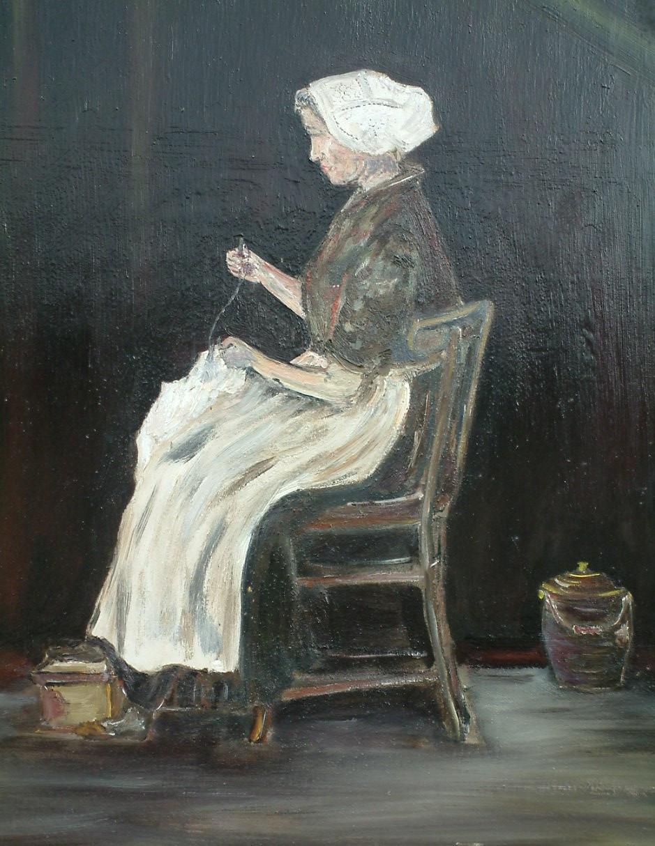 Nog wat voor Veere  ,geld speeld geen rol zeggen ze  40 x 50  cm olie verf