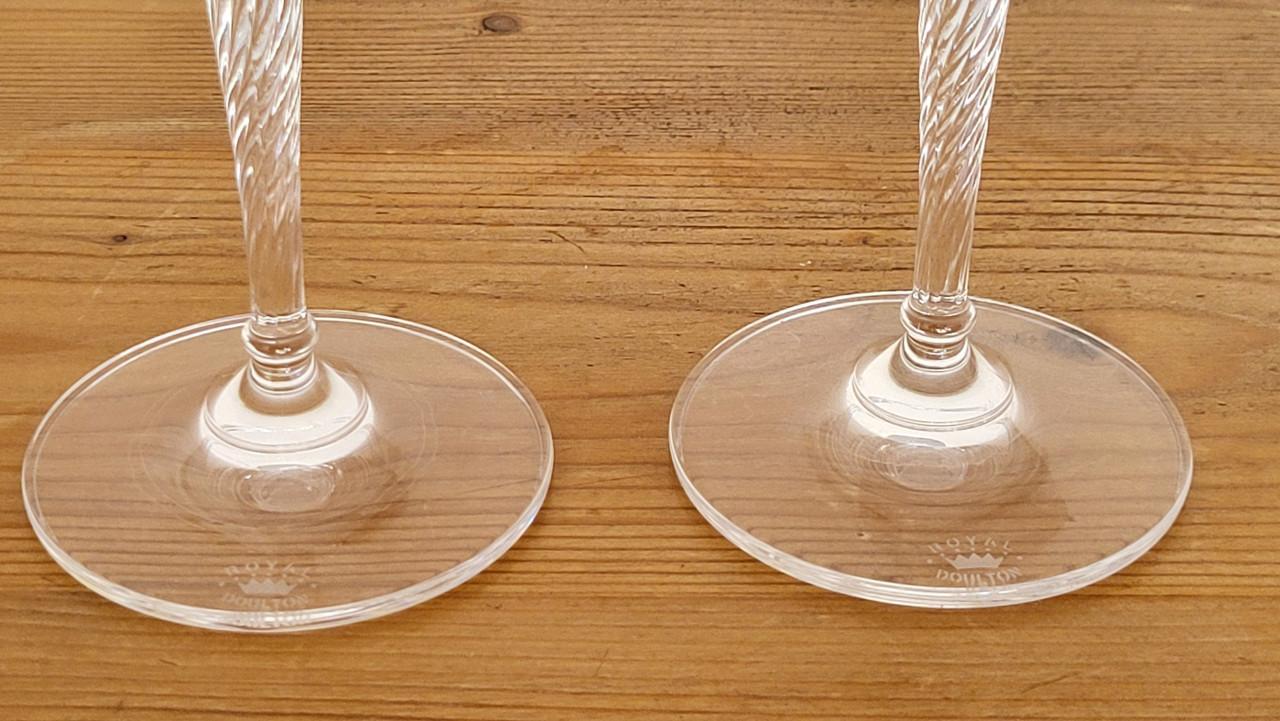 Set van 2 Royal Doulton kristallen kandelaars h 18,5 cm