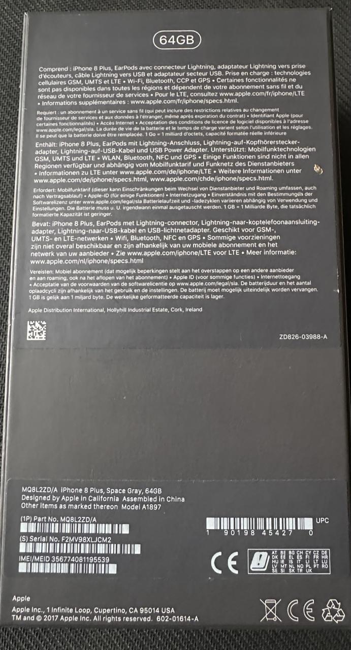 MOOIE EN GOED VERZORGDE VAN EERSTE EIGENAAR iPHONE 8 PRO MAX 64GB.