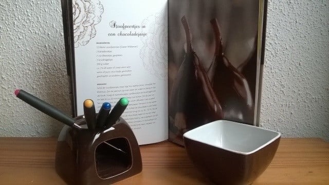 CHOCOLADE FONDUESET (leuk als kado) => nieuw in doos