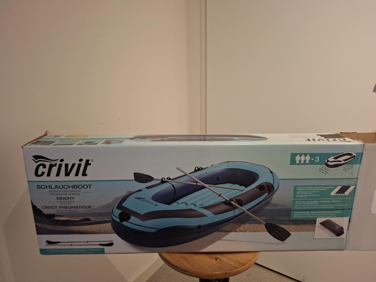 Opblaasbare boot van Crivit afm.: 272x130x56 cm ( 3 persoons)