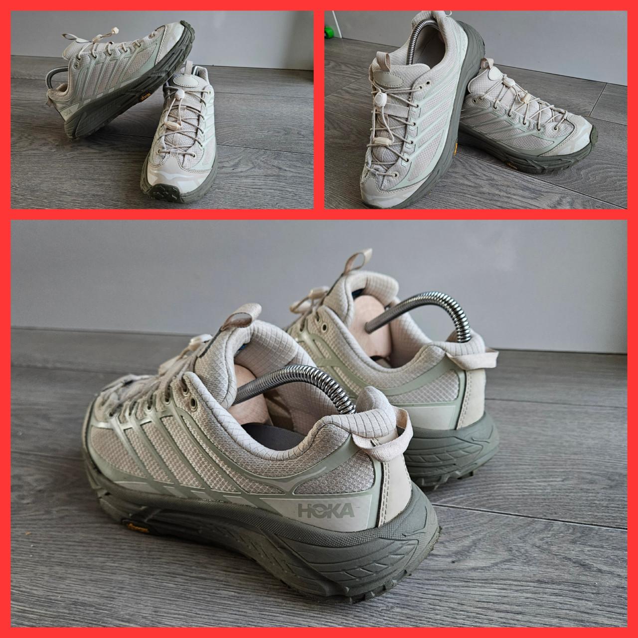 HOKA Mafate Three2 Beige Wandelschoenen Maat 42