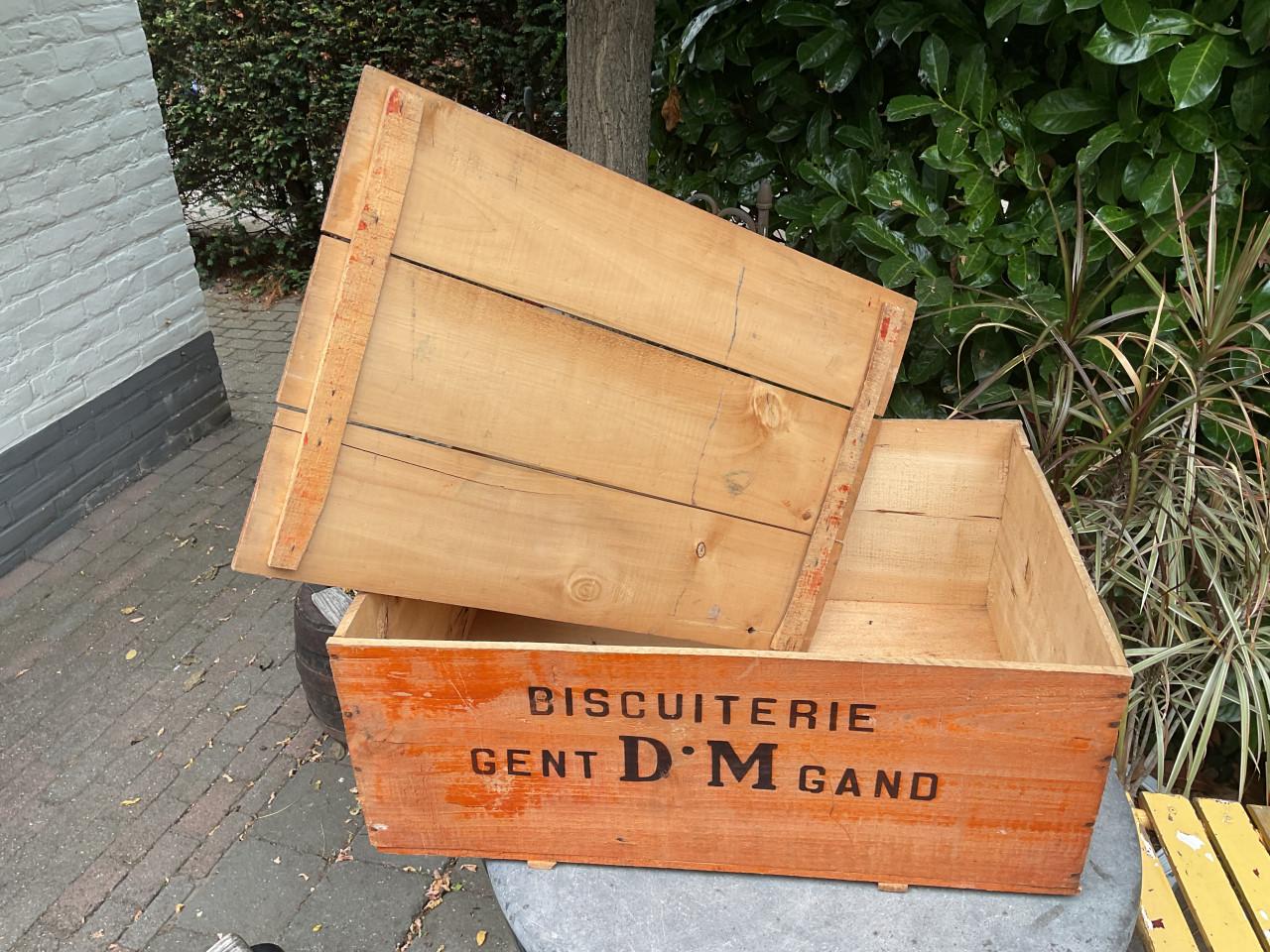 Biscuiterie DM Gent houten kist