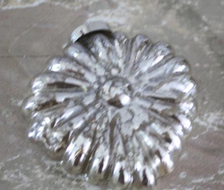 Glazen hart zilver kleur