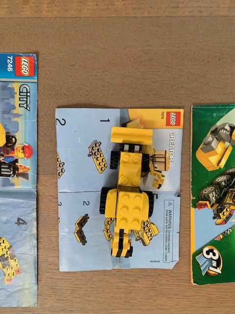 3 legosets grondwerkers