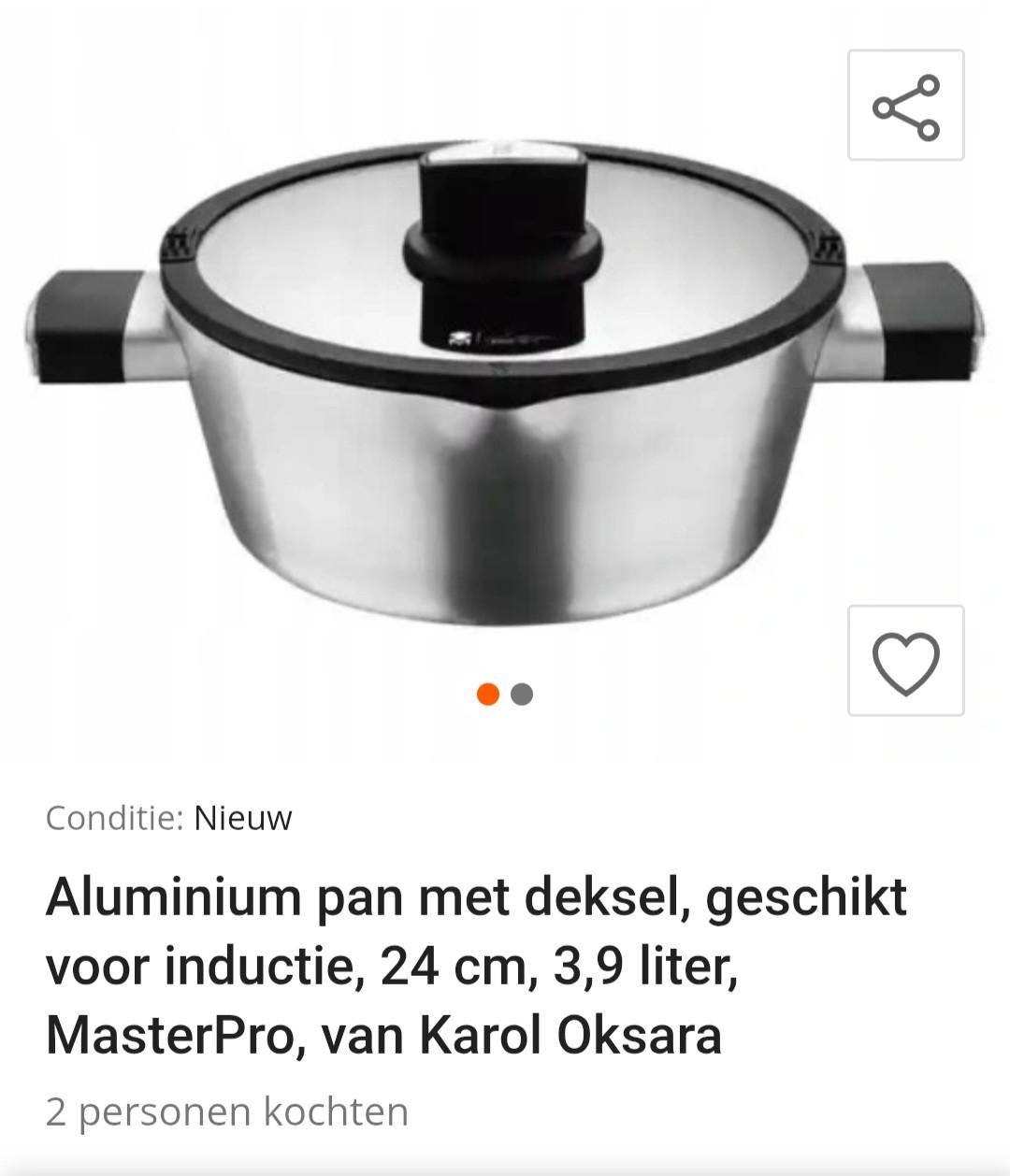 Pan met deksel nieuw in doos