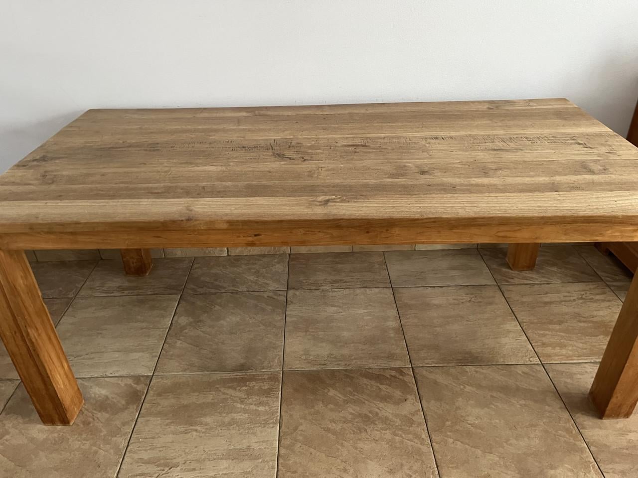 Massief teak houten eettafel 200x100