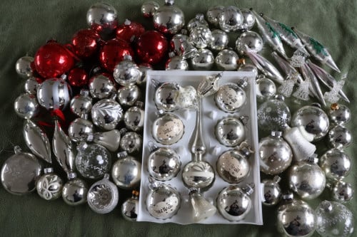 Vintage kerstballen