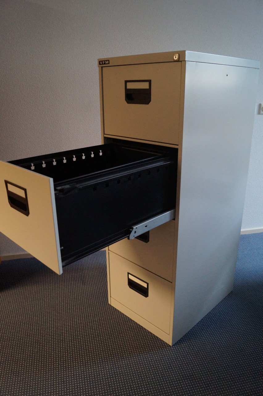 Stalen Archiefkast, 4 laden